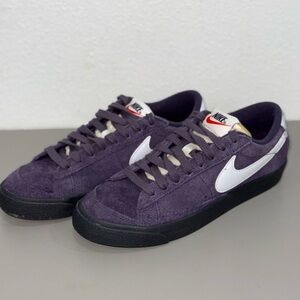 Nike Women's Dark Purple Suede Sneakers - Brand New